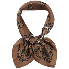 Load image into Gallery viewer, Qnuz Scarf w big dots 70 x 70 cm Scarf 60 Marron
