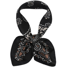 Load image into Gallery viewer, Qnuz Scarf w big dots 70 x 70 cm Scarf 99 Black
