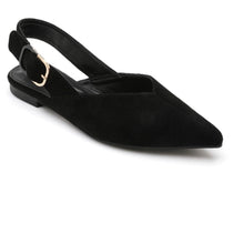 Load image into Gallery viewer, Qnuz Scarlett Ballerina w. Mesh &amp; Strass Shoe 99 Black
