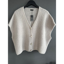 Load image into Gallery viewer, Qnuz Clothing Selma Vest w bling buttons Clothing 11 Off White
