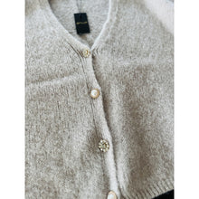 Load image into Gallery viewer, Qnuz Clothing Selma Vest w bling buttons Clothing 11 Off White
