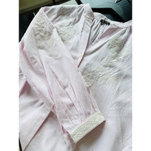 Load image into Gallery viewer, Qnuz Clothing Shirt w Stripes and embrodery Clothing 41 Rosa
