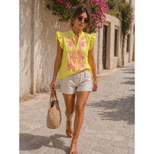 Load image into Gallery viewer, Qnuz Clothing Shirt w embrodery Clothing 22 yellow
