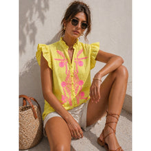 Load image into Gallery viewer, Qnuz Clothing Shirt w embrodery Clothing 22 yellow
