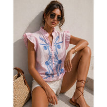 Load image into Gallery viewer, Qnuz Clothing Shirt w embrodery Clothing 42 Rosa
