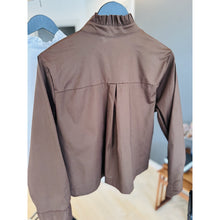 Load image into Gallery viewer, Qnuz Clothing Shirt with High Collar Clothing 606 Choco
