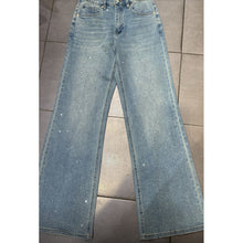 Load image into Gallery viewer, Qnuz Clothing Sigga jeans w. Embrodery Clothing 33 denim blue
