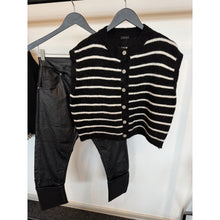 Load image into Gallery viewer, Qnuz Clothing Striped Knit west Clothing 99 Black
