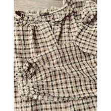 Load image into Gallery viewer, Qnuz Clothing Striped Shirt w. Embrodery &amp; smock Cuffs Clothing 60 Marron
