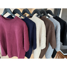 Load image into Gallery viewer, Qnuz Clothing Striped Shirt w. Embrodery &amp; smock Cuffs Clothing 606 Choco
