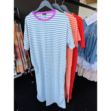 Load image into Gallery viewer, Qnuz Clothing Striped dress w. Pockets Clothing 32 blue
