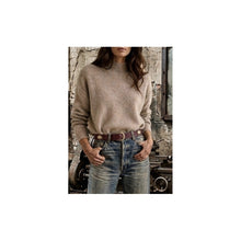Load image into Gallery viewer, Qnuz Suede Belt w metal plates 2,50 cm wide Belt 60 Marron
