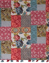 Load image into Gallery viewer, Qnuz Sussi flower w. pon pon Scarf 90 x 180 Scarf
