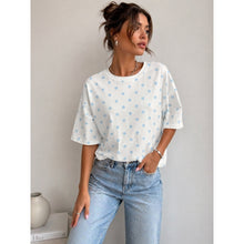 Load image into Gallery viewer, Qnuz Clothing T-Shirt w Big Dots Clothing 10 White
