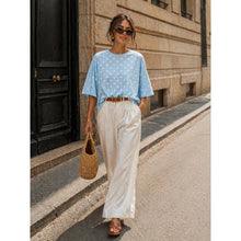 Load image into Gallery viewer, Qnuz Clothing T-Shirt w Big Dots Clothing 32 blue

