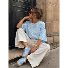 Load image into Gallery viewer, Qnuz Clothing T-Shirt w Big Dots Clothing 32 blue
