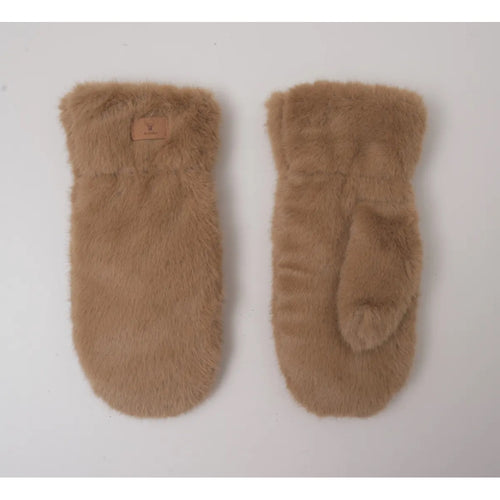 Qnuz Teddy Glove Hat/Glove 61 Camel