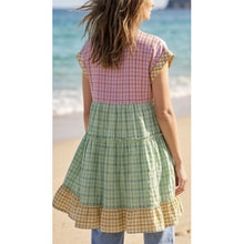 Load image into Gallery viewer, Qnuz Clothing Tunic w checkered fabric Clothing 01 Multi
