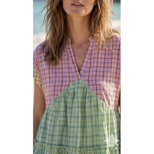 Load image into Gallery viewer, Qnuz Clothing Tunic w checkered fabric Clothing 01 Multi
