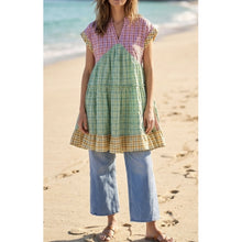 Load image into Gallery viewer, Qnuz Clothing Tunic w checkered fabric Clothing 01 Multi
