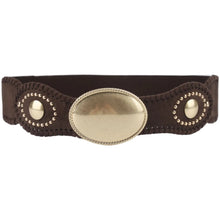 Load image into Gallery viewer, Qnuz Western Elastic belt 5 -5,5 cm wide Belt 99 Black
